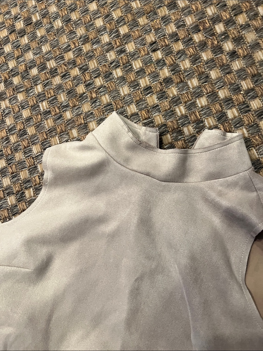 Women's Cream Sleeveless Top & Pants Set small by Vince Camuto micro suede - Picture 2 of 4